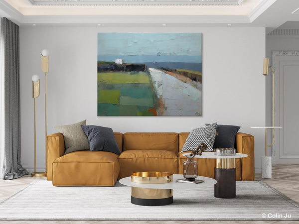 Heavy Texture Canvas Art, Abstract Landscape Paintings, Extra Large Canvas Painting for Living Room, Large Original Abstract Wall Art-artworkcanvas