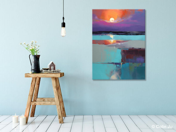 Extra Large Painting on Canvas, Oversized Contemporary Acrylic Painting, Extra Large Canvas Painting for Bedroom, Original Abstract Painting-artworkcanvas