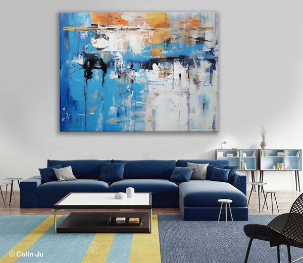 Oversized Canvas Paintings, Original Abstract Art, Modern Wall Art Ideas for Living Room, Palette Knife Painting, Contemporary Acrylic Art-artworkcanvas