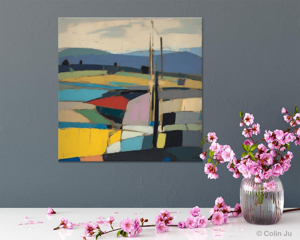 Original Landscape Wall Art Paintings, Abstract Wall Art Painting for Living Room, Landscape Canvas Paintings, Acrylic Painting on Canvas-artworkcanvas