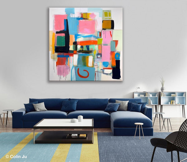 Contemporary Canvas Art, Original Modern Wall Art, Modern Canvas Paintings, Modern Acrylic Artwork, Large Abstract Painting for Dining Room-artworkcanvas