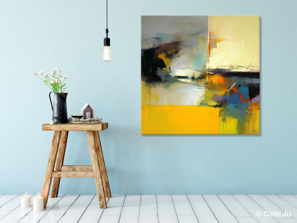 Simple Modern Acrylic Artwork, Modern Canvas Paintings, Large Abstract Art for Bedroom, Original Abstract Wall Art, Contemporary Canvas Art-artworkcanvas