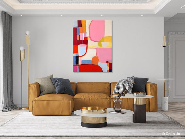 Original Canvas Artwork, Contemporary Acrylic Painting on Canvas, Large Painting for Dining Room, Simple Abstract Art, Wall Art Paintings-artworkcanvas