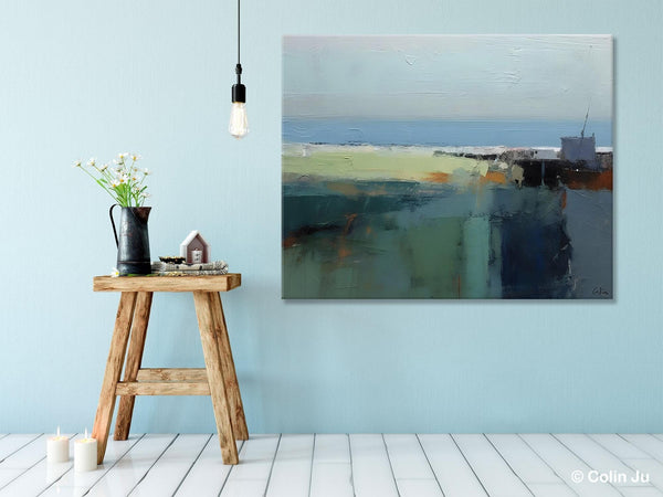 Landscape Acrylic Paintings, Landscape Abstract Paintings, Modern Wall Art for Living Room, Original Abstract Abstract Painting on Canvas-artworkcanvas