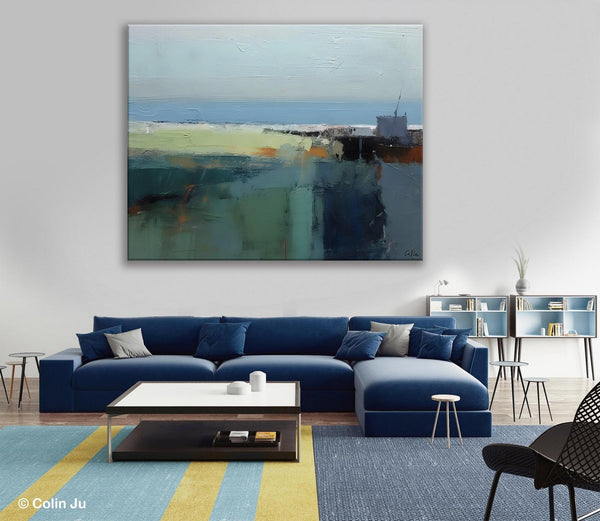 Landscape Acrylic Paintings, Landscape Abstract Paintings, Modern Wall Art for Living Room, Original Abstract Abstract Painting on Canvas-artworkcanvas