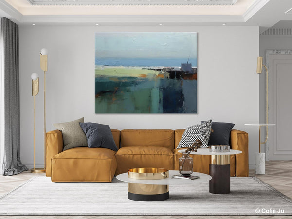 Landscape Acrylic Paintings, Landscape Abstract Paintings, Modern Wall Art for Living Room, Original Abstract Abstract Painting on Canvas-artworkcanvas