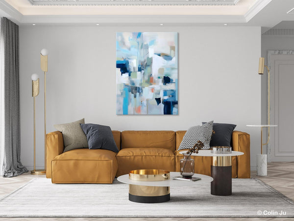 Large Modern Canvas Wall Paintings, Original Abstract Art, Hand Painted Acrylic Painting on Canvas, Large Wall Art Painting for Dining Room-artworkcanvas