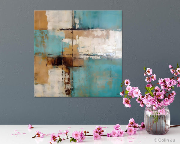 Large Wall Art for Bedroom, Geometric Modern Acrylic Art, Modern Original Abstract Art, Canvas Paintings for Sale, Contemporary Canvas Art-artworkcanvas