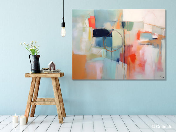 Large Modern Canvas Art, Original Abstract Art Paintings, Hand Painted Acrylic Painting on Canvas, Large Wall Art Painting for Dining Room-artworkcanvas