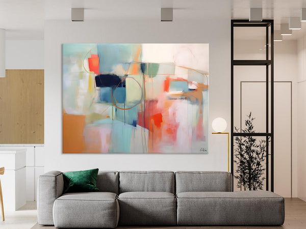 Large Modern Canvas Art, Original Abstract Art Paintings, Hand Painted Acrylic Painting on Canvas, Large Wall Art Painting for Dining Room-artworkcanvas