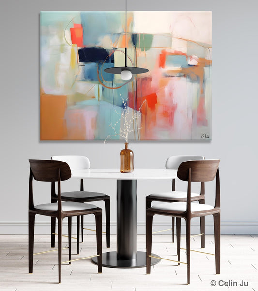 Large Modern Canvas Art, Original Abstract Art Paintings, Hand Painted Acrylic Painting on Canvas, Large Wall Art Painting for Dining Room-artworkcanvas