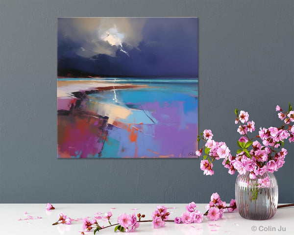 Landscape Canvas Paintings, Hand Painted Canvas Art, Landscape Acrylic Art, Original Abstract Art, Large Landscape Paintings for Living Room