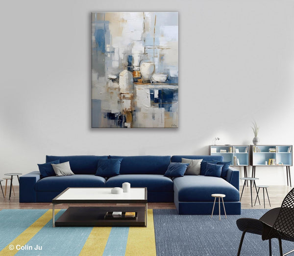 Oversized Contemporary Acrylic Paintings, Modern Abstract Paintings, Original Canvas Wall Art, Extra Large Canvas Painting for Living Room-artworkcanvas