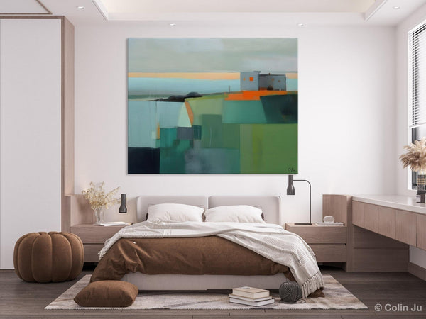 Large Original Canvas Wall Art, Contemporary Landscape Paintings, Extra Large Acrylic Painting for Dining Room, Abstract Painting on Canvas-artworkcanvas