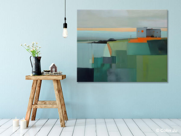 Large Original Canvas Wall Art, Contemporary Landscape Paintings, Extra Large Acrylic Painting for Dining Room, Abstract Painting on Canvas-artworkcanvas