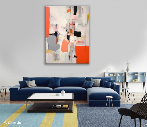 Acrylic Painting on Canvas, Contemporary Painting, Canvas Paintings for Dining Room, Extra Large Modern Wall Art, Original Abstract Painting-artworkcanvas