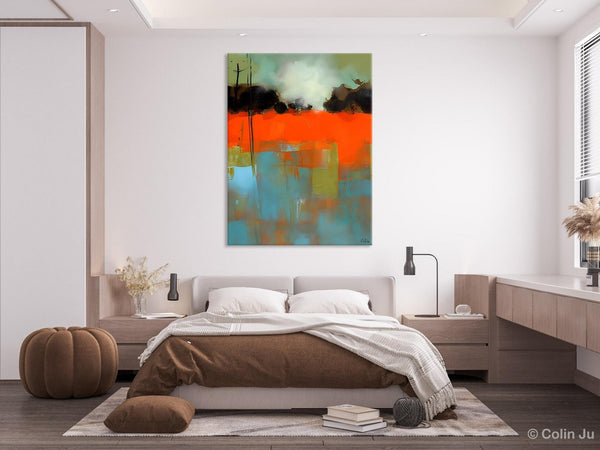 Landscape Canvas Art, Simple Modern Wall Art, Contemporary Acrylic Paintings, Original Abstract Paintings, Large Canvas Painting for Bedroom-artworkcanvas