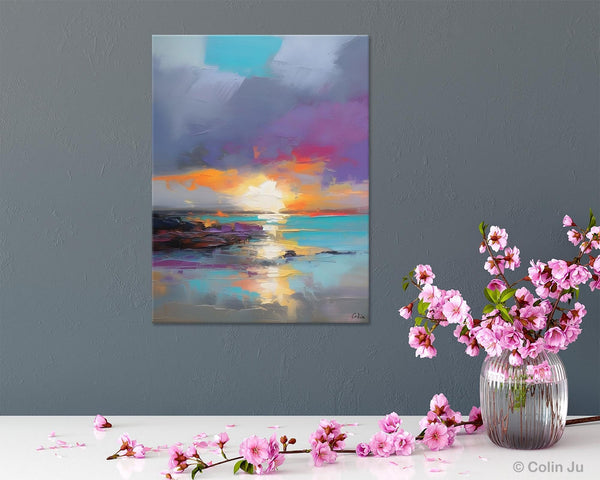 Landscape Paintings for Living Room, Extra Large Modern Wall Art Paintings, Acrylic Painting on Canvas, Original Landscape Abstract Painting