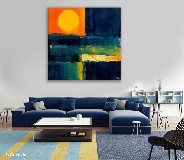 Large Abstract Painting for Dining Room, Modern Acrylic Artwork, Simple Canvas Paintings, Contemporary Canvas Art, Original Modern Wall Art-artworkcanvas