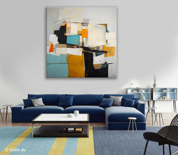 Geometric Original Canvas Wall Art, Contemporary Acrylic Artwork, Hand Painted Canvas Art, Modern Abstract Artwork, Large Abstract Paintings-artworkcanvas
