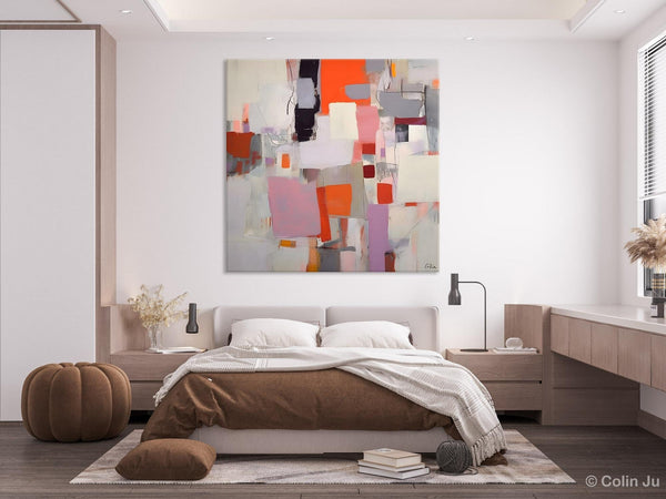 Modern Acrylic Artwork, Original Modern Paintings, Contemporary Canvas Art, Heavy Texture Canvas Art, Large Abstract Painting for Bedroom-artworkcanvas