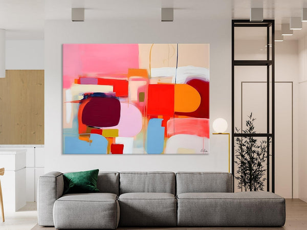 Extra Large Canvas Paintings, Original Abstract Art, Modern Wall Art Ideas for Dining Room, Impasto Painting, Contemporary Acrylic Paintings-artworkcanvas