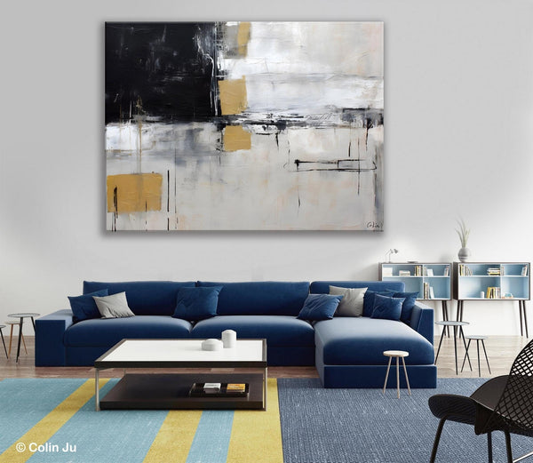 Original Abstract Art, Modern Wall Art Ideas for Bedroom, Extra Large Canvas Paintings, Impasto Art Painting, Contemporary Acrylic Paintings-artworkcanvas