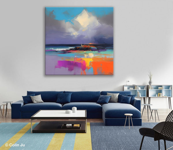 Landscape Canvas Paintings, Modern Canvas Wall Art Paintings, Original Canvas Painting for Living Room, Acrylic Painting on Canvas