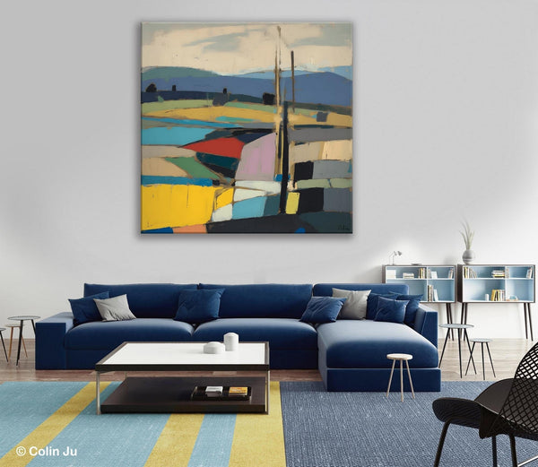 Original Landscape Wall Art Paintings, Abstract Wall Art Painting for Living Room, Landscape Canvas Paintings, Acrylic Painting on Canvas-artworkcanvas