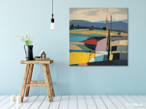 Original Landscape Wall Art Paintings, Abstract Wall Art Painting for Living Room, Landscape Canvas Paintings, Acrylic Painting on Canvas-artworkcanvas