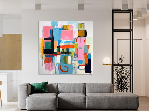 Contemporary Canvas Art, Original Modern Wall Art, Modern Canvas Paintings, Modern Acrylic Artwork, Large Abstract Painting for Dining Room-artworkcanvas