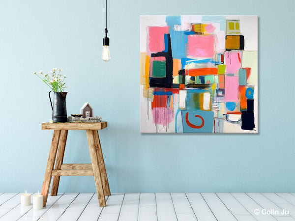 Contemporary Canvas Art, Original Modern Wall Art, Modern Canvas Paintings, Modern Acrylic Artwork, Large Abstract Painting for Dining Room-artworkcanvas