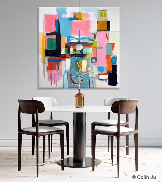Contemporary Canvas Art, Original Modern Wall Art, Modern Canvas Paintings, Modern Acrylic Artwork, Large Abstract Painting for Dining Room-artworkcanvas