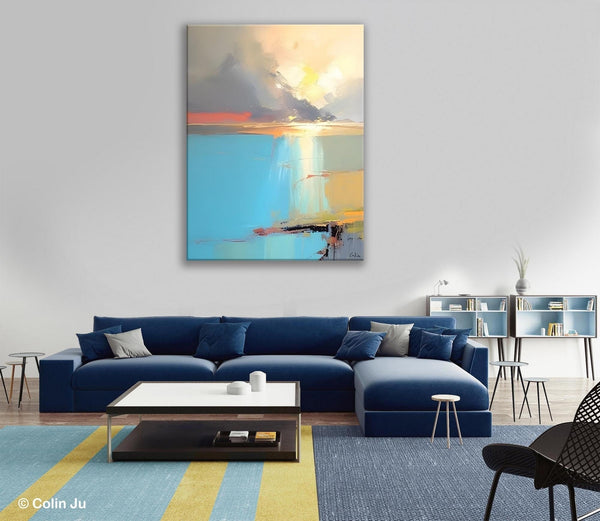 Contemporary Acrylic Painting on Canvas, Large Original Artwork, Large Landscape Paintings for Living Room, Modern Canvas Art Paintings-artworkcanvas