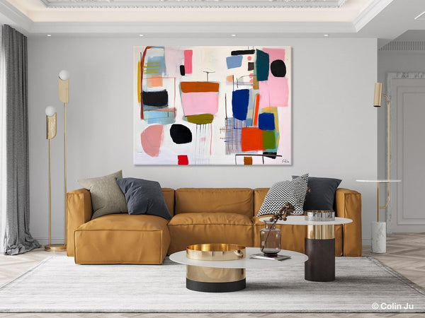 Contemporary Acrylic Painting on Canvas, Original Canvas Art, Large Wall Art Painting for Bedroom, Oversized Modern Abstract Wall Paintings-artworkcanvas