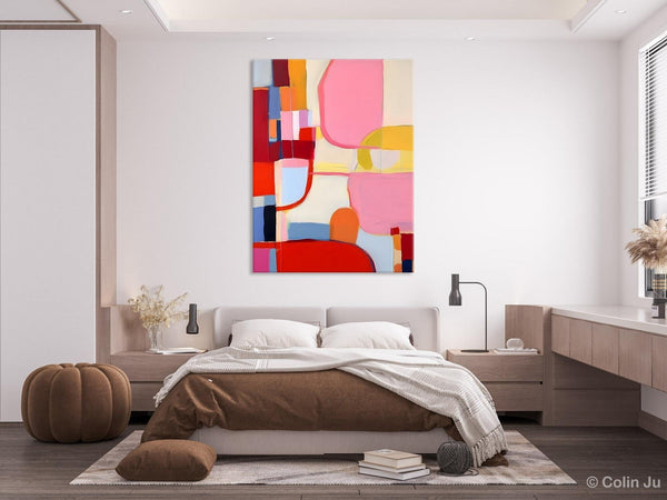 Original Canvas Artwork, Contemporary Acrylic Painting on Canvas, Large Painting for Dining Room, Simple Abstract Art, Wall Art Paintings-artworkcanvas