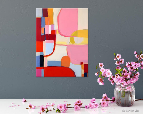 Original Canvas Artwork, Contemporary Acrylic Painting on Canvas, Large Painting for Dining Room, Simple Abstract Art, Wall Art Paintings-artworkcanvas