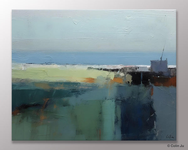Landscape Acrylic Paintings, Landscape Abstract Paintings, Modern Wall Art for Living Room, Original Abstract Abstract Painting on Canvas-artworkcanvas