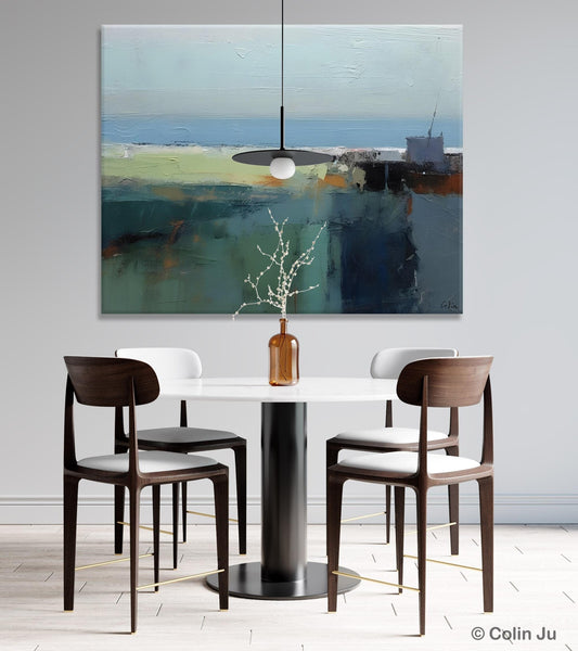 Landscape Acrylic Paintings, Landscape Abstract Paintings, Modern Wall Art for Living Room, Original Abstract Abstract Painting on Canvas-artworkcanvas