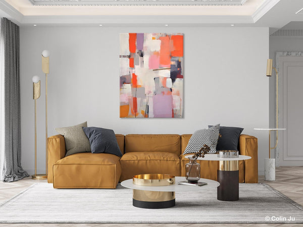 Large Painting for Dining Room, Original Canvas Artwork, Contemporary Acrylic Painting on Canvas, Simple Abstract Art, Wall Art Paintings-artworkcanvas