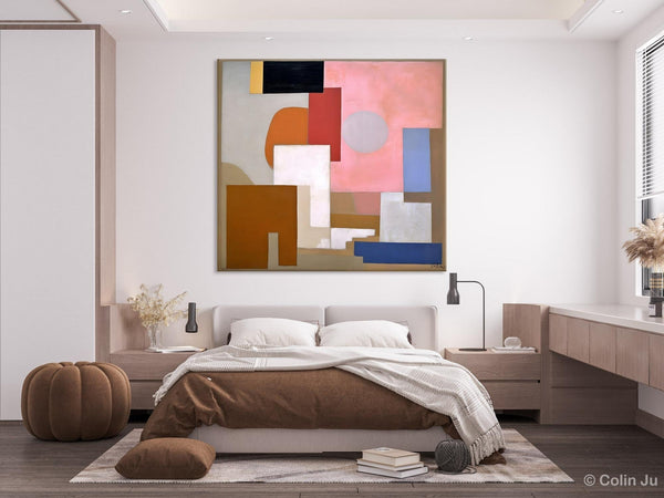Extra Large Canvas Paintings for Living Room, Original Modern Abstract Artwork, Geometric Modern Canvas Art, Abstract Wall Art for Sale-artworkcanvas