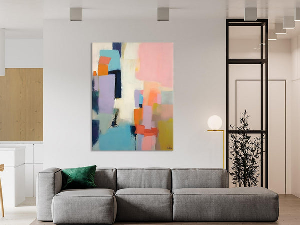 Original Abstract Art, Contemporary Acrylic Art on Canvas, Large Wall Art Painting for Bedroom, Oversized Modern Abstract Wall Paintings-artworkcanvas