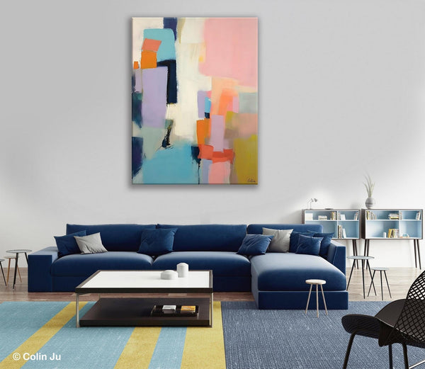 Original Abstract Art, Contemporary Acrylic Art on Canvas, Large Wall Art Painting for Bedroom, Oversized Modern Abstract Wall Paintings-artworkcanvas
