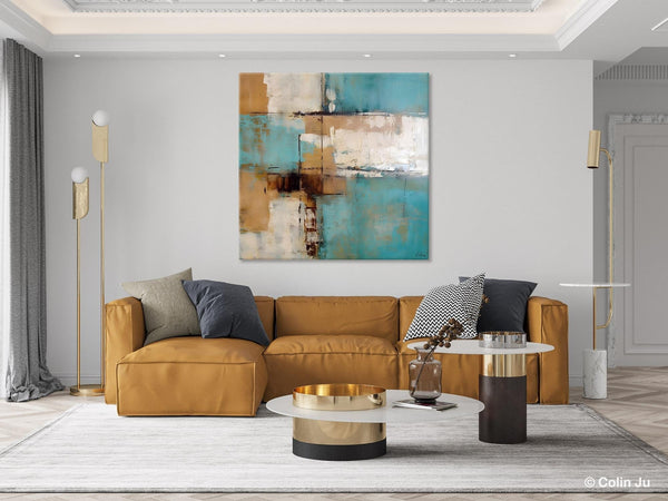 Large Wall Art for Bedroom, Geometric Modern Acrylic Art, Modern Original Abstract Art, Canvas Paintings for Sale, Contemporary Canvas Art-artworkcanvas