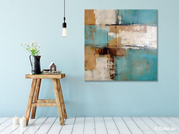 Large Wall Art for Bedroom, Geometric Modern Acrylic Art, Modern Original Abstract Art, Canvas Paintings for Sale, Contemporary Canvas Art-artworkcanvas