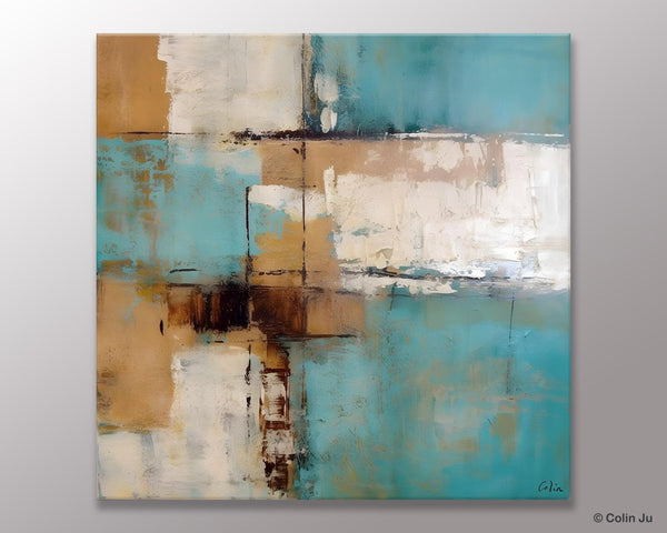 Large Wall Art for Bedroom, Geometric Modern Acrylic Art, Modern Original Abstract Art, Canvas Paintings for Sale, Contemporary Canvas Art-artworkcanvas