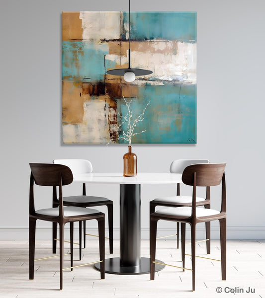 Large Wall Art for Bedroom, Geometric Modern Acrylic Art, Modern Original Abstract Art, Canvas Paintings for Sale, Contemporary Canvas Art-artworkcanvas