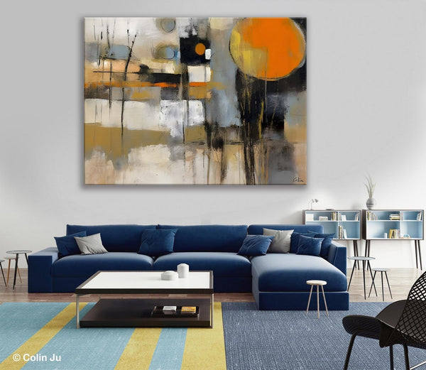 Large Wall Art Painting for Bedroom, Oversized Abstract Wall Art Paintings, Original Modern Artwork, Contemporary Acrylic Painting on Canvas-artworkcanvas