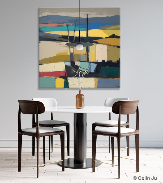 Landscape Canvas Art, Original Abstract Art, Hand Painted Canvas Art, Abstract Landscape Painting, Large Abstract Painting for Living Room-artworkcanvas