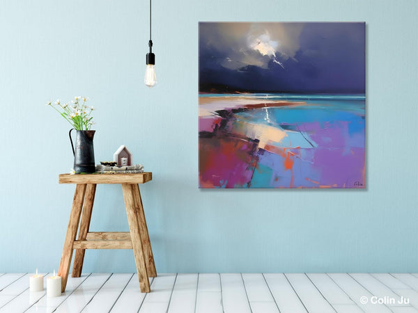 Landscape Canvas Paintings, Hand Painted Canvas Art, Landscape Acrylic Art, Original Abstract Art, Large Landscape Paintings for Living Room-artworkcanvas